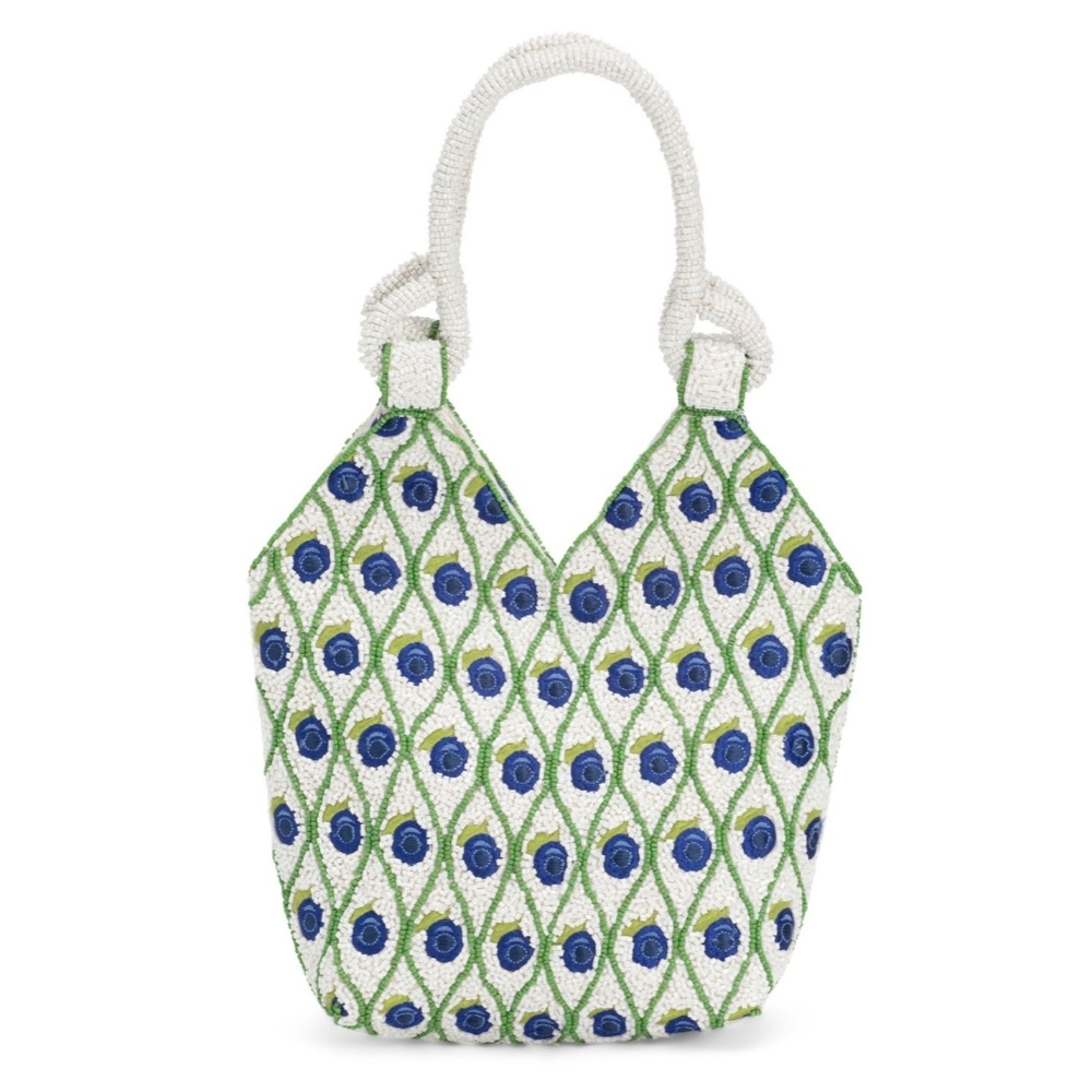 Viral Berry Beaded Handbag